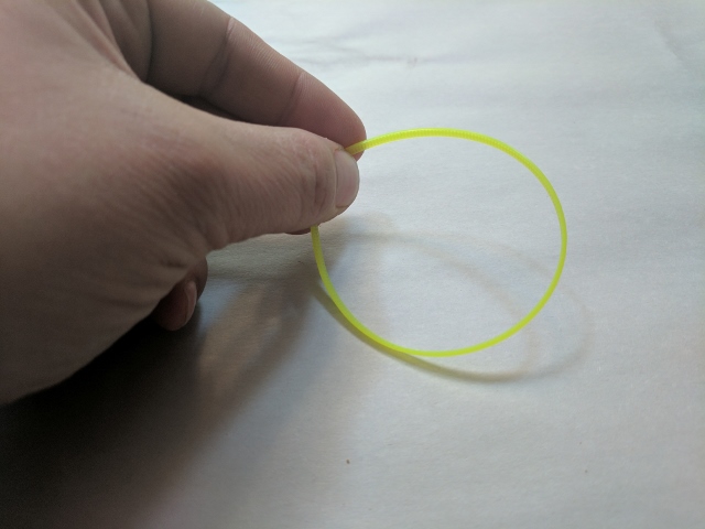 Circle formed with a line