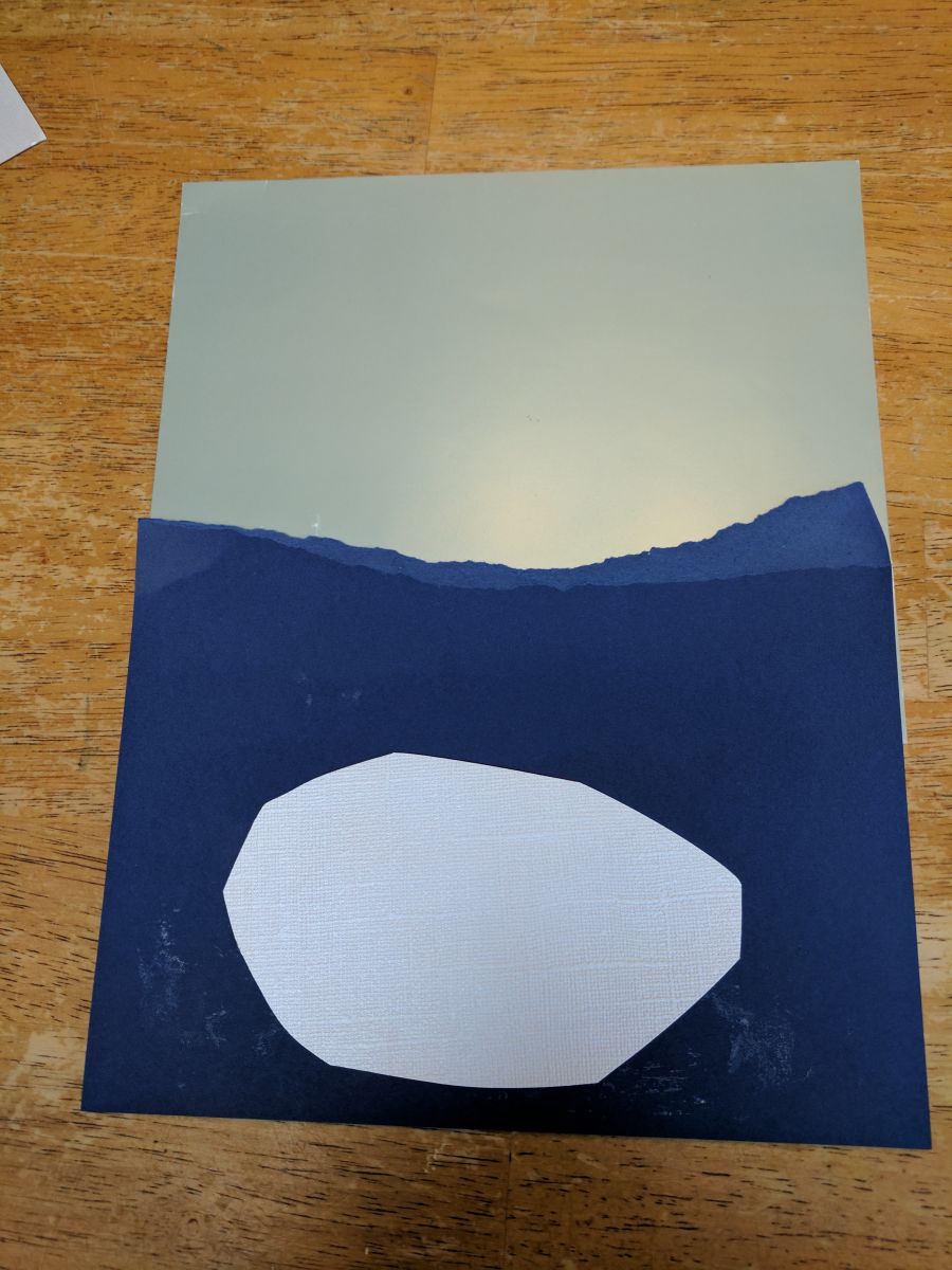 Iceberg in penguin collage