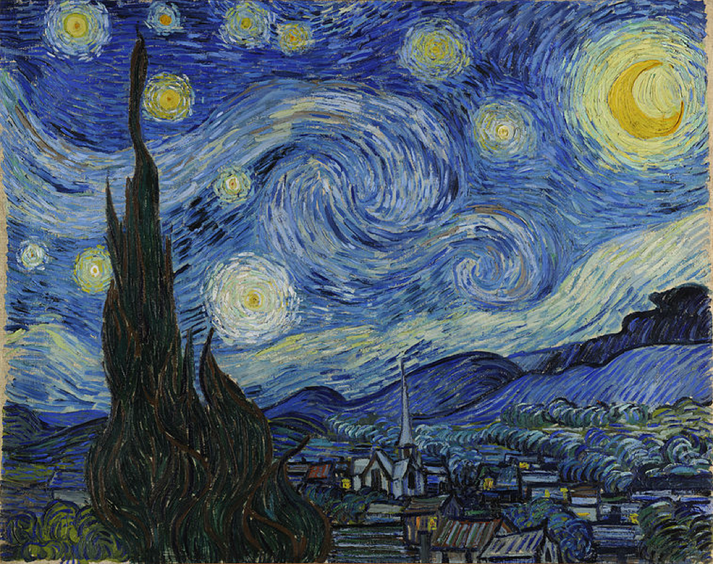 Expressionist Art Starry Night by Vincent VanGogh
