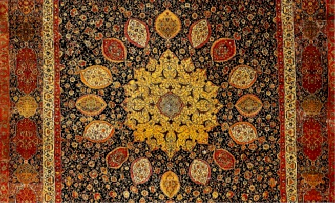 Carpet with intricate pattern