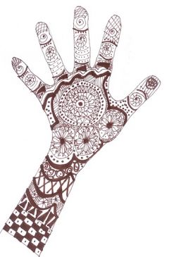 Project ART-A-DAY: Lesson: GIVE ME A HAND!! Henna Inspired Cast Hands