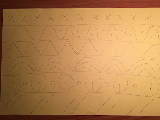 Drawing pattern onto paper